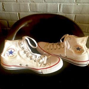 White Converse Allstar high tops